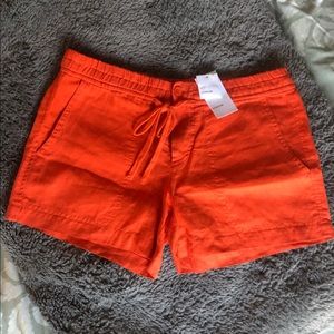 Vince Coral Linen Shorts